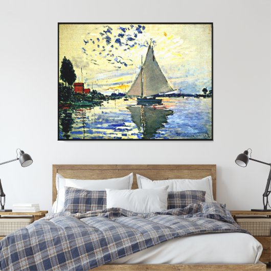 Sailboat bei Petit Gennevilliers Leinwanddruck (Insitu (Schlafzimmer))