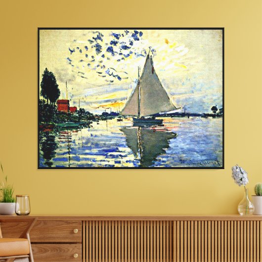 Sailboat bei Petit Gennevilliers Leinwanddruck (Insitu (Wohnzimmer))