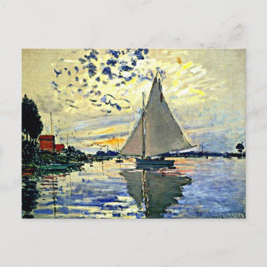 Sailboat bei Petit Gennevilliers Postkarte (Vorderseite)