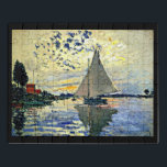 Sailboat bei Petit Gennevilliers Puzzle<br><div class="desc">Sailboat in le Petit Gennevilliers,  gerahmtes,  berühmtes Gemälde des französischen Impressionisten Claude Monet</div>