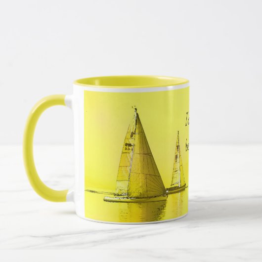 Sailboat Bildende Kunst, die ich eher segeln Zitat Tasse (Links)