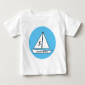 Sailboat Birthday Baby T-shirt (Vorderseite)