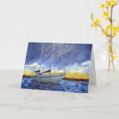 Sailboat Birthday Card Karte (Gelbe Blume)