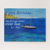 Sailboat Birthday Card Puzzle (Horizontal)