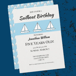 Sailboat Birthday Einladung