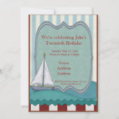 Sailboat Birthday Einladung (Rückseite)