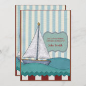 Sailboat Birthday Einladung (Vorne/Hinten)