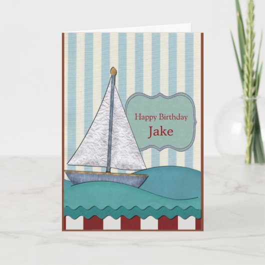 Sailboat Birthday Karte (Vorderseite)