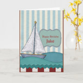 Sailboat Birthday Karte (Gelbe Blume)