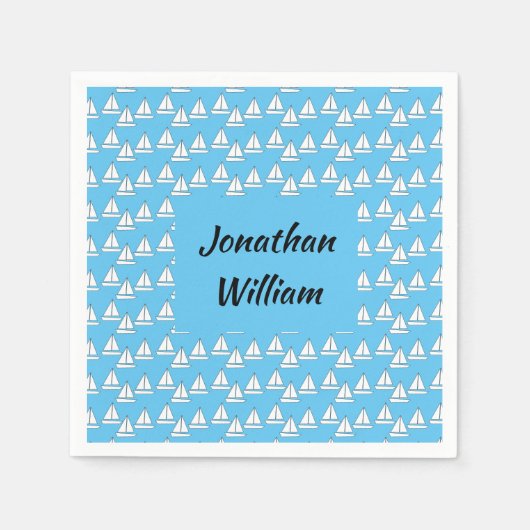 Sailboat Birthday Serviette (Vorderseite)