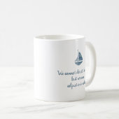 Sailboat Blue Adjust Sails Nautic Kaffeetasse (VorderseiteRechts)