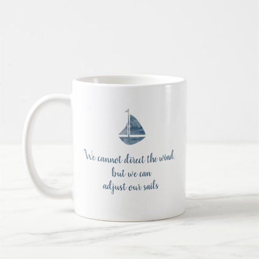 Sailboat Blue Adjust Sails Nautic Kaffeetasse (Links)