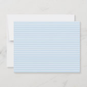 Sailboat Blue Stripes Personalized Stationery Mitteilungskarte (Rückseite)