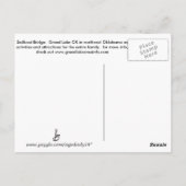 Sailboat Bridge Grove Oklahoma Postkarte 16rev (Rückseite)