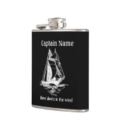 Sailboat Captain Custom Flask Flachmann (Links)