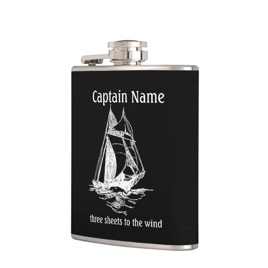 Sailboat Captain Custom Flask Flachmann (Links)