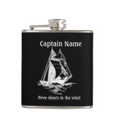 Sailboat Captain Custom Flask Flachmann (Vorderseite)