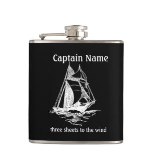 Sailboat Captain Custom Flask Flachmann