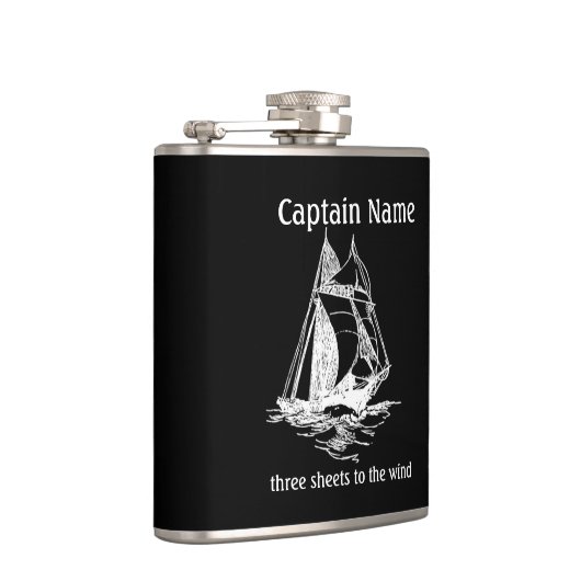 Sailboat Captain Custom Flask Flachmann (Rechts)
