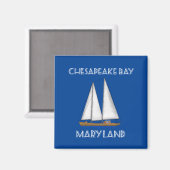 Sailboat Chesapeake Bay Maryland Magnet (Vorderseite/Rückseite)
