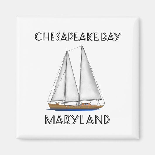 Sailboat Chesapeake Bay Maryland Magnet (Vorne)