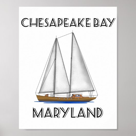 Sailboat Chesapeake Bay Maryland Poster (Vorne)