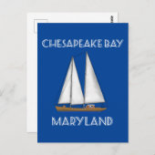 Sailboat Chesapeake Bay Maryland Postkarte (Vorne/Hinten)
