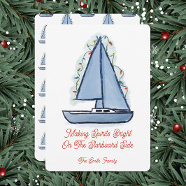 Sailboat Christmas Card Einladung