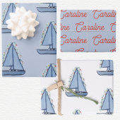 Sailboat Christmas  Geschenkpapier Set