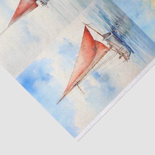 Sailboat Collage 1 Dekoupage Paper Seidenpapier (Ausschnitt)