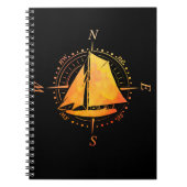 Sailboat Compass Sailing Notizblock (Vorderseite)