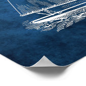 Sailboat-Dekoration Print #1 Segelgeschenk Poster (Ecke)
