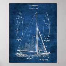 Sailboat-Dekoration Print #1 Segelgeschenk