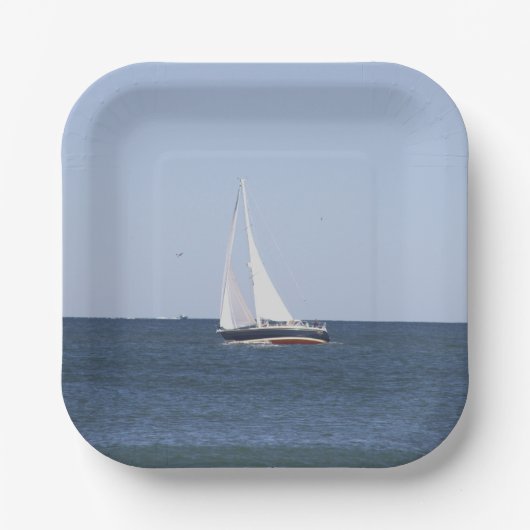 Sailboat Foto Paper Teller (Vorderseite)