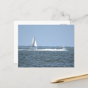 Sailboat Foto Postcard Postkarte