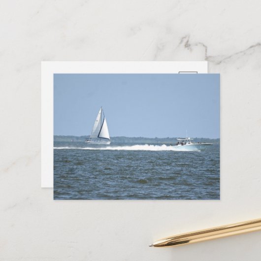 Sailboat Foto Postcard Postkarte (Vorderseite/Rückseite Beispiel)