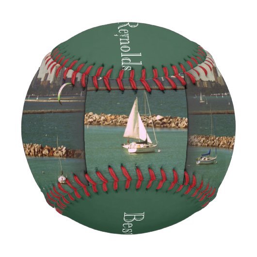 Sailboat Foto Trauzeuge Baseball (Rückseite)