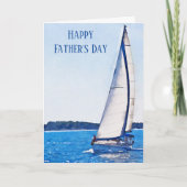 Sailboat Frohes Father's Day Card Karte (Vorderseite)