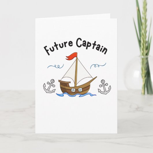 Sailboat Future Captain Children Karte (Vorderseite)