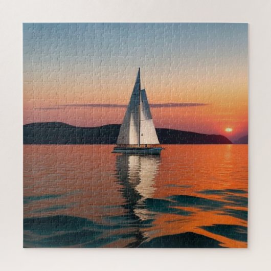 Sailboat Gliding auf Calm Waters Puzzle (Vertikal)
