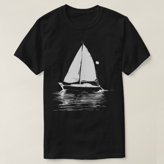 Sailboat Graphic Sailing Team T-Shirt (Design vorne)