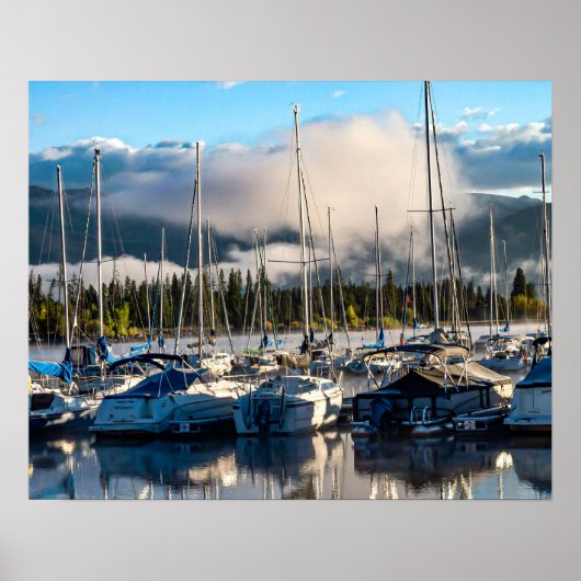 Sailboat Hafen // Lake Dillon Colorado Poster (Vorne)