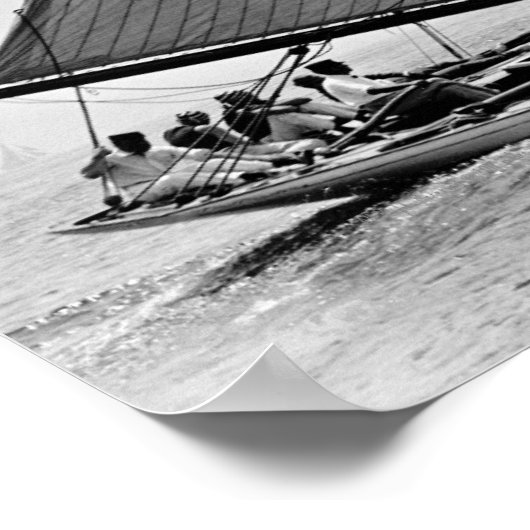 Sailboat Hawk 1891 Poster (Ecke)