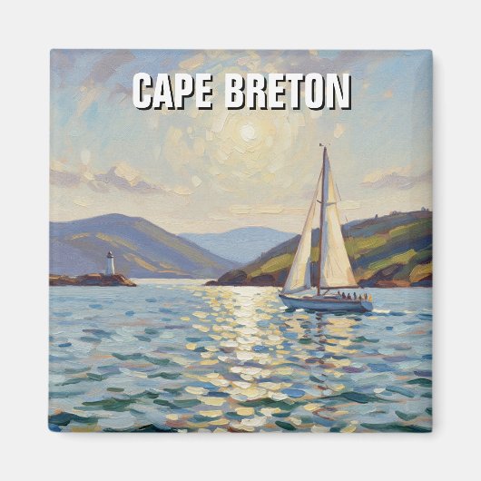 Sailboat in Cape Breton Island Canada Magnet (Vorne)