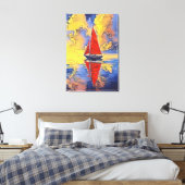 Sailboat in der Malerei Stil Canvas Print Leinwanddruck (Insitu (Schlafzimmer))