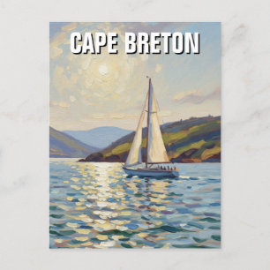 Sailboat in Kapbreton Island Kanada Postkarte