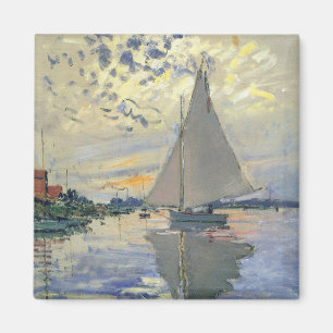 Sailboat in Le Petit-Gennevilliers von Claude Mone Magnet