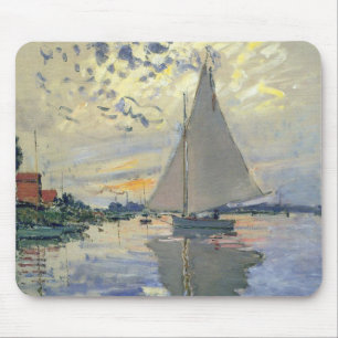 Sailboat in Le Petit-Gennevilliers von Claude Mone Mousepad