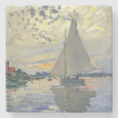Sailboat in Le Petit-Gennevilliers von Claude Mone Steinuntersetzer (Vorderseite)