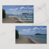 Sailboat in the Distance at St. Thomas Visitenkarte (Vorne/Hinten)